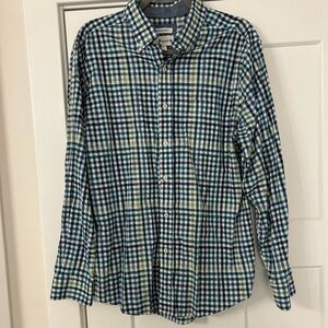 Saddlebred Blue and Green Plaid Button Down Shirt